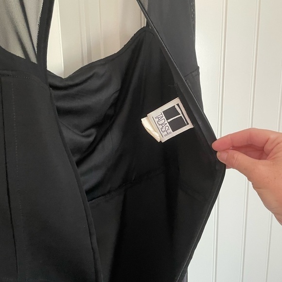 Tadashi Shoji vintage corset black gown size medium - Picture 7 of 11
